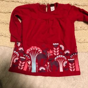 Tea Collection Red Long Sleeved Dress 12-18m